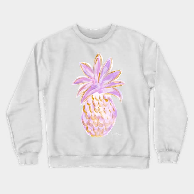 Purple Gold Pineapple - Golden Hour Crewneck Sweatshirt by hellomonday